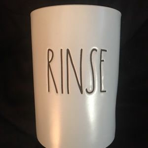 Baby Blue Rae Dunn bathroom “Rinse” Cup